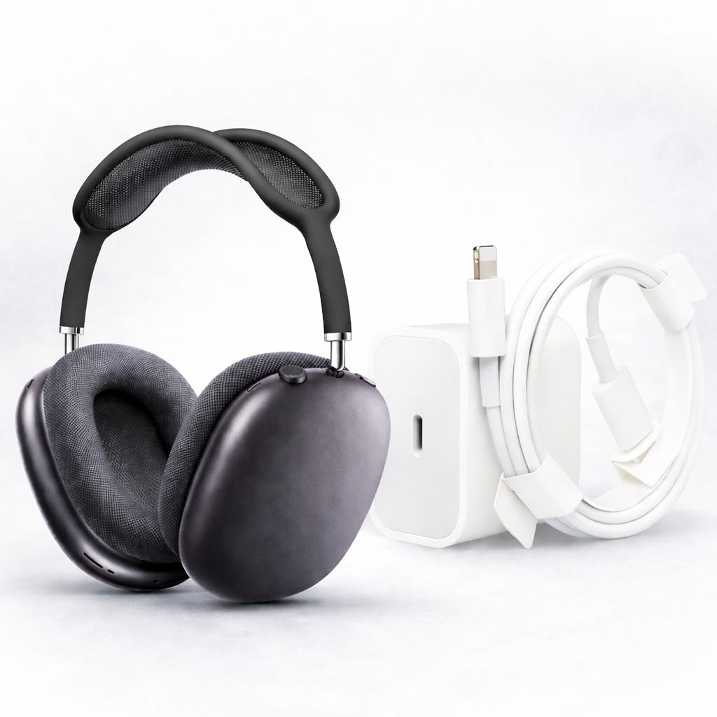 Premium Wireless Headphones + Fast Charger Combo